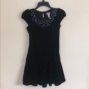 Black Sparkly Girl’s Dress Justice Embroidered 14